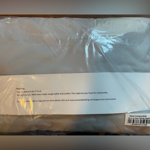 NEW Sweave Gray Eucalyptus Egyptian Cotton Fitted Sheet and Pillowcase Set - Picture 3 of 3
